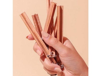 Listing 3 of 10 for 10Pieces Cross Wooden Candle Wicks With Bases For Candle Making Craft DIY