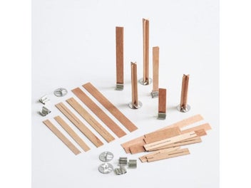 Listing 4 of 10 for 10Pieces Cross Wooden Candle Wicks With Bases For Candle Making Craft DIY