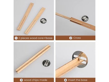 Listing 6 of 10 for 10Pieces Cross Wooden Candle Wicks With Bases For Candle Making Craft DIY