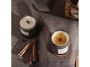 Listing 8 of 10 for 10Pieces Cross Wooden Candle Wicks With Bases For Candle Making Craft DIY