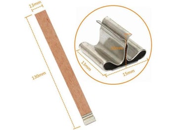 Listing 7 of 9 for 100 PCS 13x1.3cm Wooden Candle Wicks Smokeless Natural Wooden Candle Wicks For