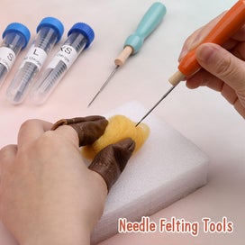 Listing 6 of 10 for IMZAY 3/4 Sizes Wool Felting Needles Kit Wooden Handle Needle Felting Tools