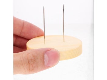 Listing 4 of 10 for 6 Set Crochet Stand Double Steel Needle Holder Felting Display Holders Wooden