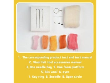 Listing 4 of 10 for Fenrry Pui Pui Molcar Non- Finished Felt Toy Women Girls Popular Cute Animal