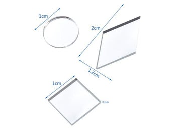 Listing 3 of 9 for 250PCS/lot Multi Shape Mirror Glass Mosaic Tiles Round Diamond Square Mini