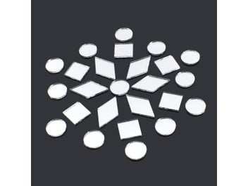 Listing 6 of 9 for 250PCS/lot Multi Shape Mirror Glass Mosaic Tiles Round Diamond Square Mini