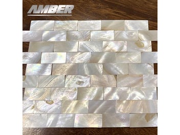 Listing 5 of 8 for 50pc Rectangle Mother Of Pearl Mosaic Tiles Natural Shell Square Mosaic Pieces