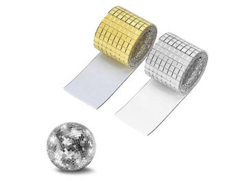 Listing 3 of 10 for 1Roll Self Adhesive Mosaic Wall Stickers DIY Glass Mirror Mosaic Tiles Sticker