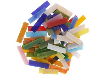 Listing 3 of 9 for 70 Pieces Rectangle Shape Mixed Color Glass Mosaic Tiles Tessera For Mosaic