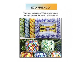 Listing 7 of 9 for 70 Pieces Rectangle Shape Mixed Color Glass Mosaic Tiles Tessera For Mosaic