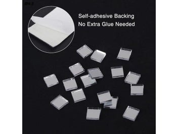Listing 7 of 9 for New Self-Adhesive Real Glass Craft Mini Square Mirrors Mosaic Tiles Stickers