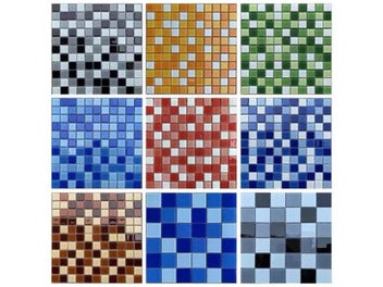 Listing 7 of 10 for 50 Pieces Square Crystal Colored Glass Mosaic Patch DIY Handmade Parent-Child