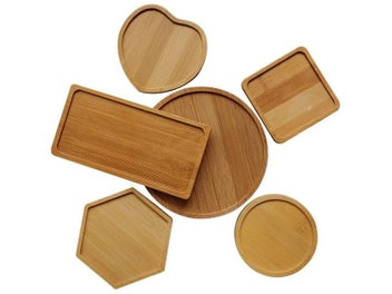 Listing 8 of 10 for Wooden Round Square Cup Coasters Mosaic DIY Craft Tool