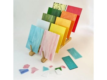 Listing 4 of 10 for 10X10Cm Square Glass Mosaic Tiles Transparent Stained Mosaic Piece Diy Mosaic