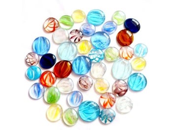 Listing 4 of 6 for JX-LCLYL 100g Mixed Color Glass Gems Mosaic Tiles Pebbles Nuggets For DIY