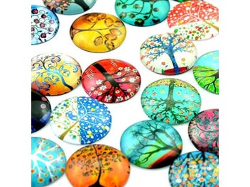 Listing 4 of 9 for 10pcs 12mm Mixed Round Mosaic Tiles For Crafts Glass Mosaic Supplies For