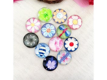 Listing 5 of 9 for 10pcs 12mm Mixed Round Mosaic Tiles For Crafts Glass Mosaic Supplies For