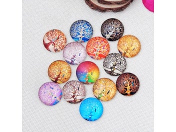 Listing 6 of 9 for 10pcs 12mm Mixed Round Mosaic Tiles For Crafts Glass Mosaic Supplies For