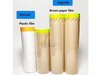 Listing 6 of 10 for Pre-Taped Paper Drop Cloth For Car Paint Spray Painting Protection Film Home