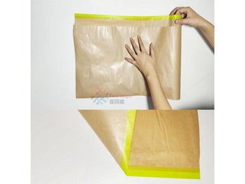 Listing 8 of 10 for Pre-Taped Paper Drop Cloth For Car Paint Spray Painting Protection Film Home