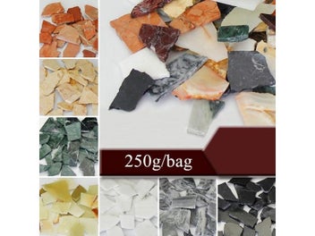 Listing 3 of 10 for 250g Marble Pattern Ceramic Glass Mosaic Tiles Irregular Jade Mosaic Pieces