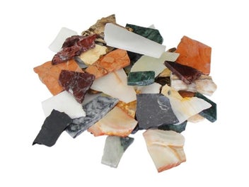 Listing 8 of 10 for 250g Marble Pattern Ceramic Glass Mosaic Tiles Irregular Jade Mosaic Pieces