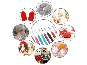 Listing 6 of 10 for 31pcs/set Crochet Hooks Set Crochet LargeEye Blunt Yarn Weave Knitting Needles