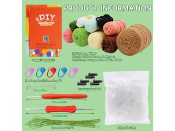 Listing 4 of 10 for KRABALL 3/6pcs Crochet Starter For Adults With Crochet Hooks Yarn Polyester