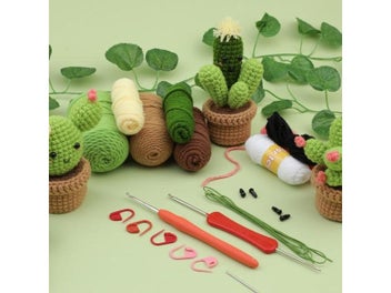 Listing 6 of 10 for KRABALL 3/6pcs Crochet Starter For Adults With Crochet Hooks Yarn Polyester
