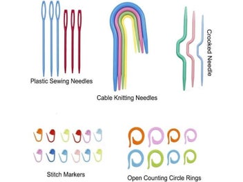 Listing 3 of 9 for BUDDUR Crochet Knitting Accessories Kit With Stitch Marker And Knitting Needles