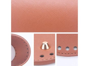 Listing 5 of 10 for QJH 1 Pcs PU Leather Oval/Round Long Knitting Crochet Bags Bottom For Thick