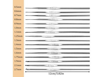 Listing 3 of 9 for 16Size Crochet Hooks Set Knitting Needles Set Crochet For Sweater Knitting Kit