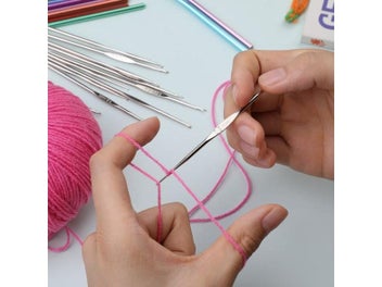 Listing 7 of 9 for 16Size Crochet Hooks Set Knitting Needles Set Crochet For Sweater Knitting Kit