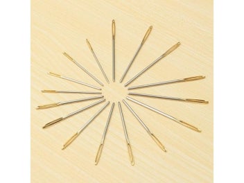 Listing 5 of 9 for 18pcs/Set 3 Sizes 7/6/5.2cm Large Leather Hand Sewing Needles Gold Eye For Home
