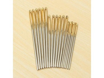 Listing 7 of 9 for 18pcs/Set 3 Sizes 7/6/5.2cm Large Leather Hand Sewing Needles Gold Eye For Home