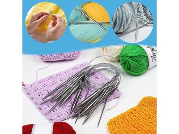 Listing 7 of 9 for 1Pc 1.5-10mm Circular Knitting Needles Stainless Steel Crochet Needles Knitting