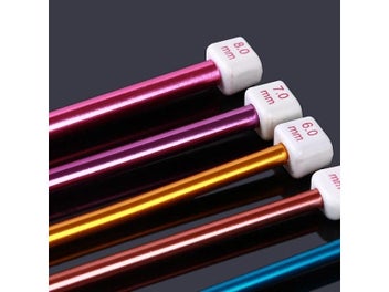 Listing 5 of 8 for 11Pcs Colorful 27cm Crochet Hooks Knitting Needles Set