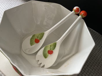 Listing 4 of 20 for Carlton Ware 1920-1926 - Tomato and Lettuce Bowl Plate and Servers - Rare