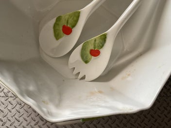 Listing 2 of 20 for Carlton Ware 1920-1926 - Tomato and Lettuce Bowl Plate and Servers - Rare