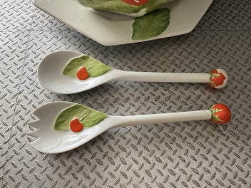 Listing 8 of 20 for Carlton Ware 1920-1926 - Tomato and Lettuce Bowl Plate and Servers - Rare