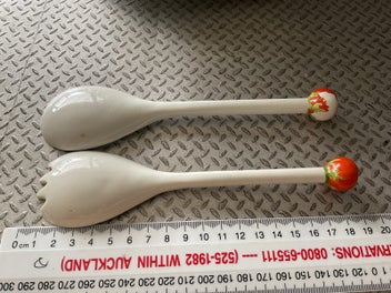 Listing 10 of 20 for Carlton Ware 1920-1926 - Tomato and Lettuce Bowl Plate and Servers - Rare