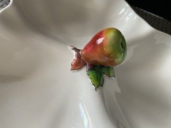 Listing 2 of 9 for Tuscan China - 1920’s - 3 Compartment dish with Pear handle - Gorgeous