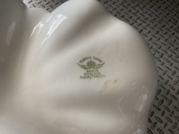 Listing 8 of 9 for Tuscan China - 1920’s - 3 Compartment dish with Pear handle - Gorgeous