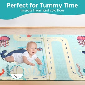 Listing 4 of 8 for Bopeep Kids Play Mat Baby Crawling Pad Floor Foldable XPE Foam Non-slip Ocean