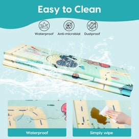 Listing 7 of 8 for Bopeep Kids Play Mat Baby Crawling Pad Floor Foldable XPE Foam Non-slip Ocean