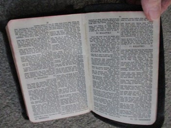 Listing 4 of 7 for (TO) Old leather Holy Bible...