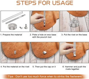 Listing 7 of 9 for New Leather Snap Fasteners Kit Sale Sale