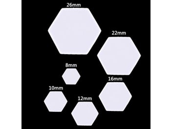 Listing 4 of 10 for 100Pcs Hexagon Templates White Patchwork Paper Mold Set Accessory