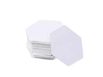 Listing 7 of 10 for 100Pcs Hexagon Templates White Patchwork Paper Mold Set Accessory