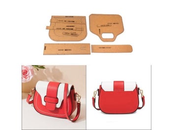 Listing 3 of 8 for New 1Set DIY Kraft Paper Template Fashion Messenger Bag Sewing Pattern